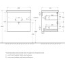 База под раковину BELBAGNO DUE-600-2C-SO-NOCE-P подвесная с двумя выкатными ящиками Noce 600x422x500