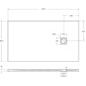 Душевой поддон из литьевого мрамора 140x80 см BELBAGNO TRAY-MR-UNO-AH-140/80-35-W-CR