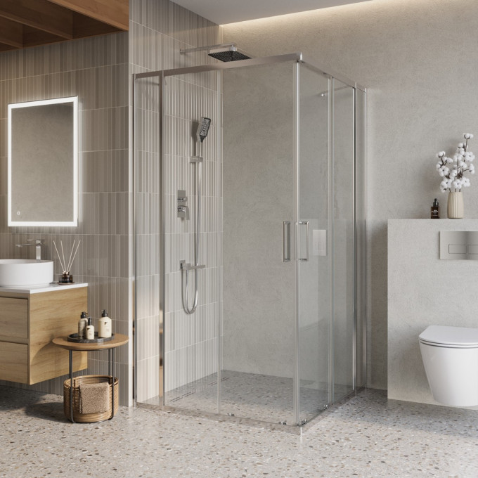 Душевой уголок BELBAGNO LUCE-AH-21-120/90-C-Cr