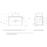 Тумба со столешницей и накладной раковиной BELBAGNO KRAFT 80 KRAFT80BO-KEPMNO-1077-SET